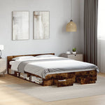 Bedframe Met Lades Bewerkt Hout Kleurig