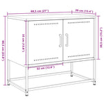 Tv-Meubel 68,5X39X60,5 Cm Staal