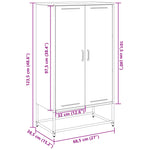 Hoge Kast 68,5X38,5X123,5 Cm Staal Kleurig