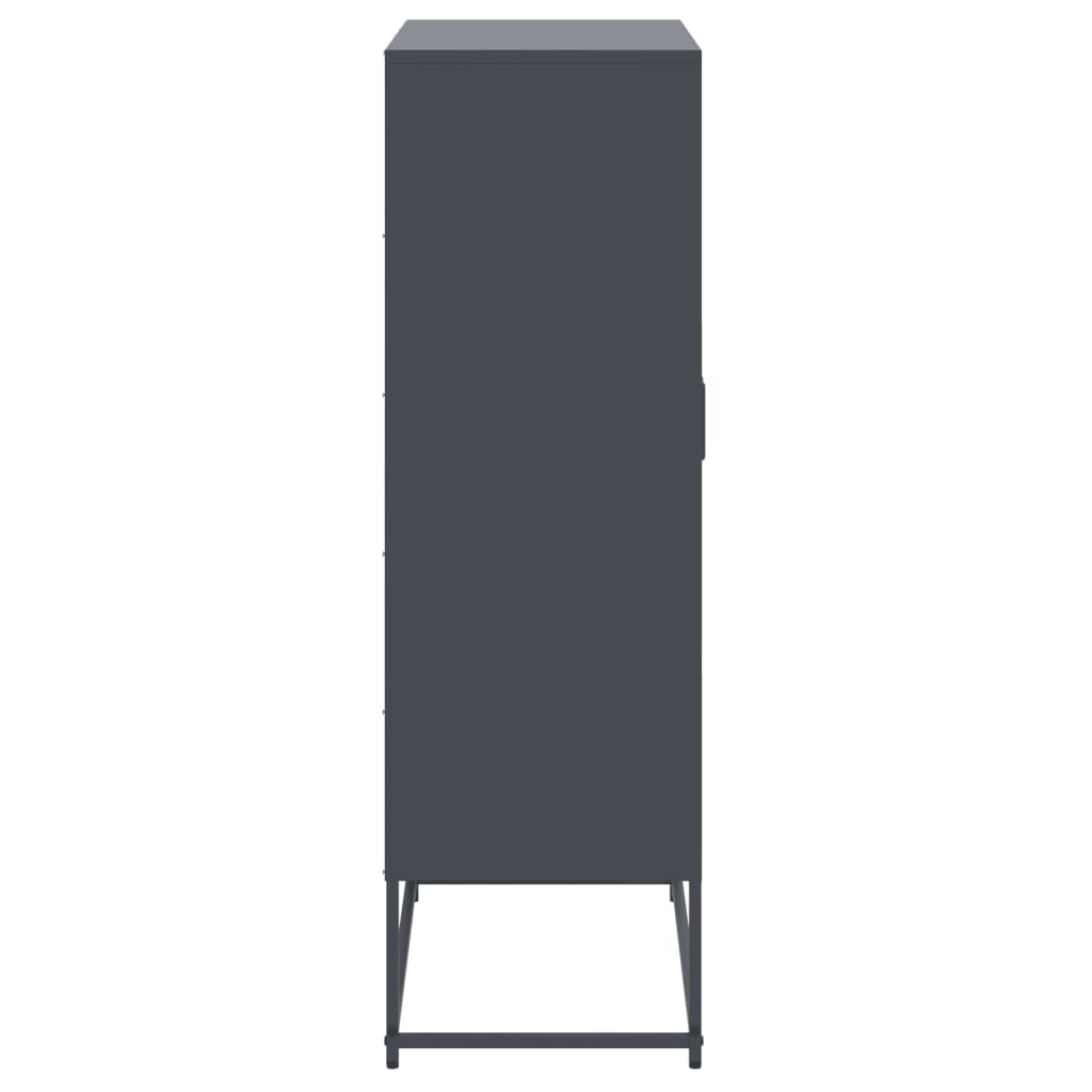 Hoge Kast 68,5X38,5X123,5 Cm Staal Kleurig