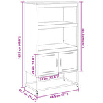 Hoge Kast 68,5X38,5X123,5 Cm Staal