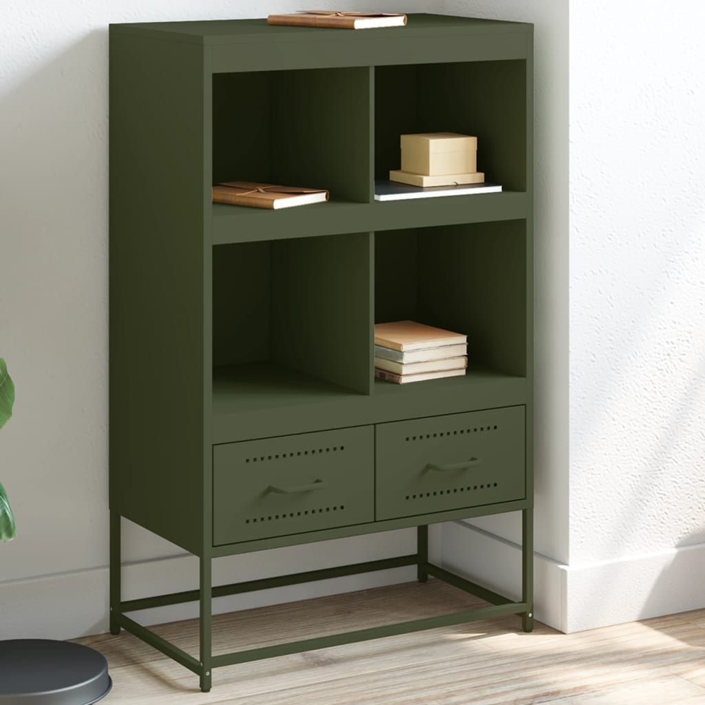 Hoge Kast 68X39X111,5 Cm Staal Kleurig