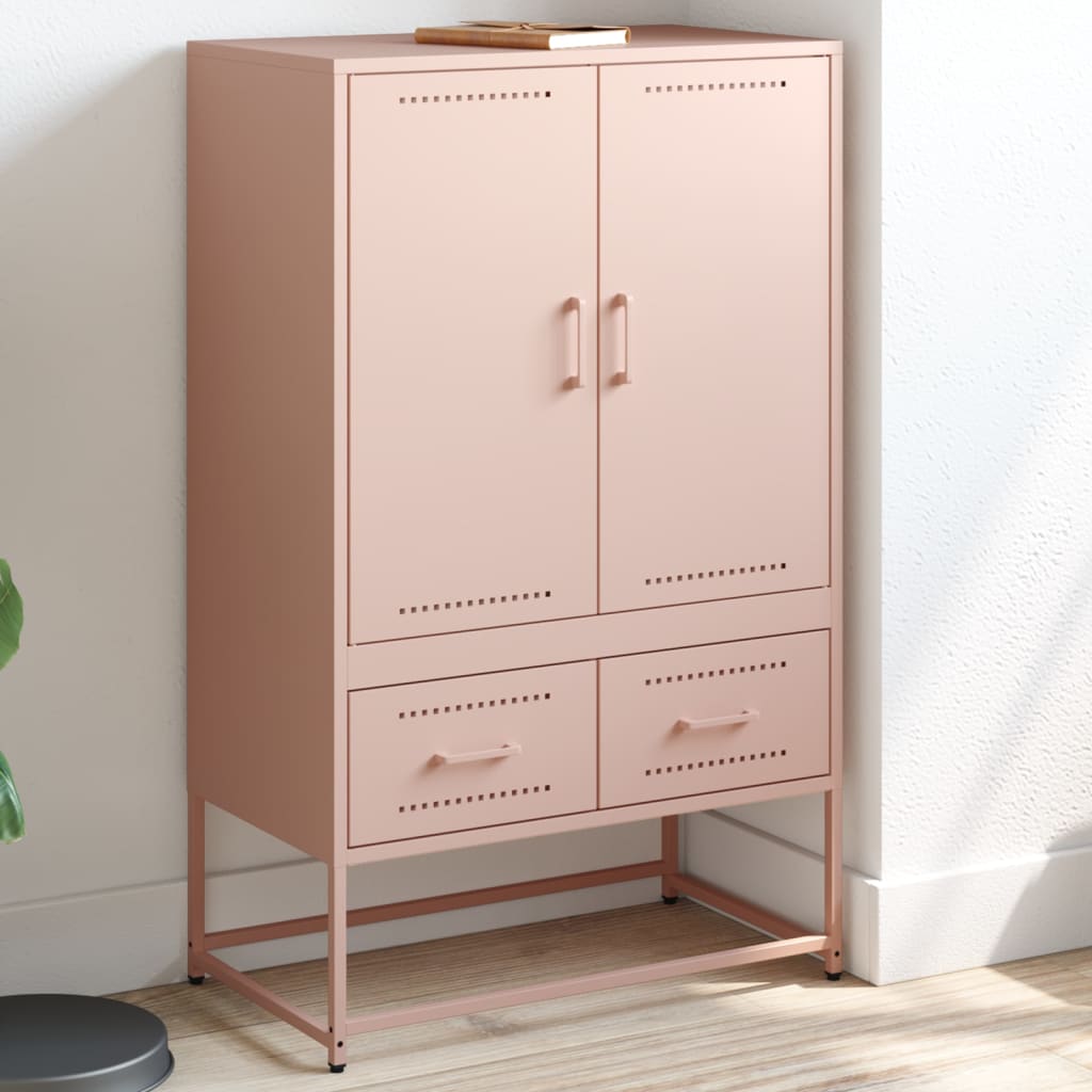 Hoge Kast 68X39X111,5 Cm Staal Olijf