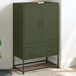 Hoge Kast 68X39X111,5 Cm Staal Olijf