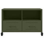Tv-Meubel 68X39X43,5 Cm Staal Olijf
