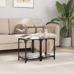 Salontafels Met Glazen Blad Staal