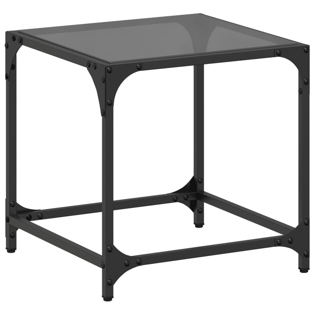 Salontafel Met Glazen Blad Staal