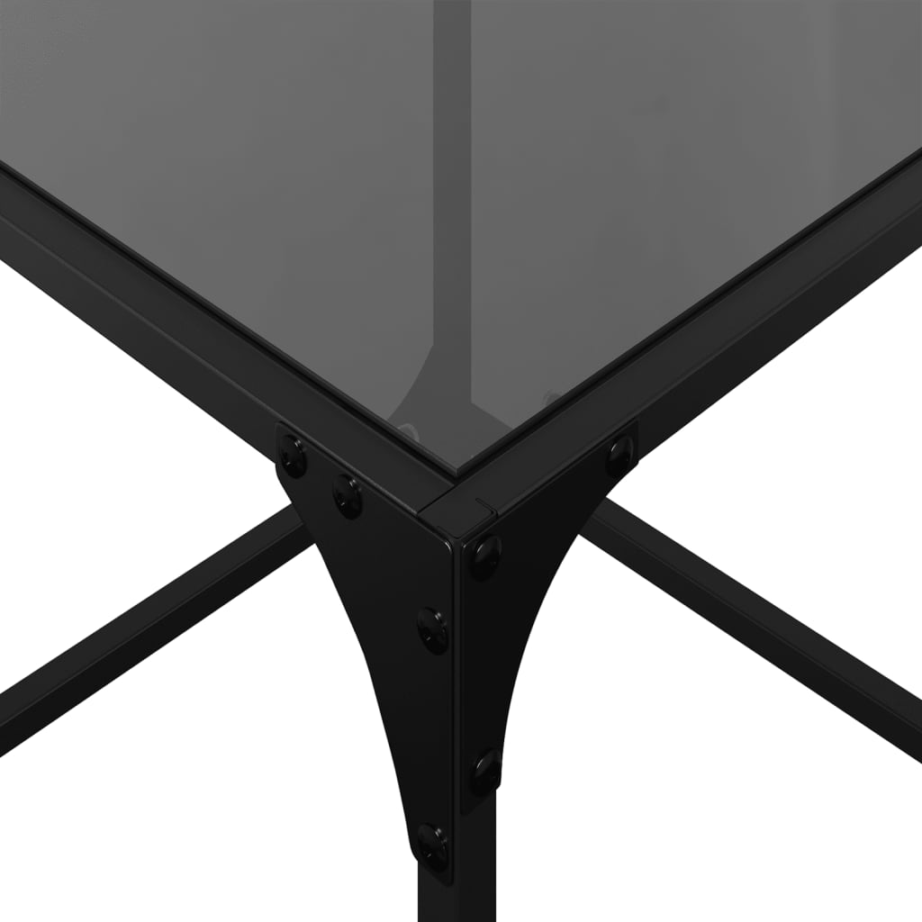Salontafel Met Glazen Blad Staal