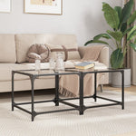 Salontafel Met Glazen Blad Staal