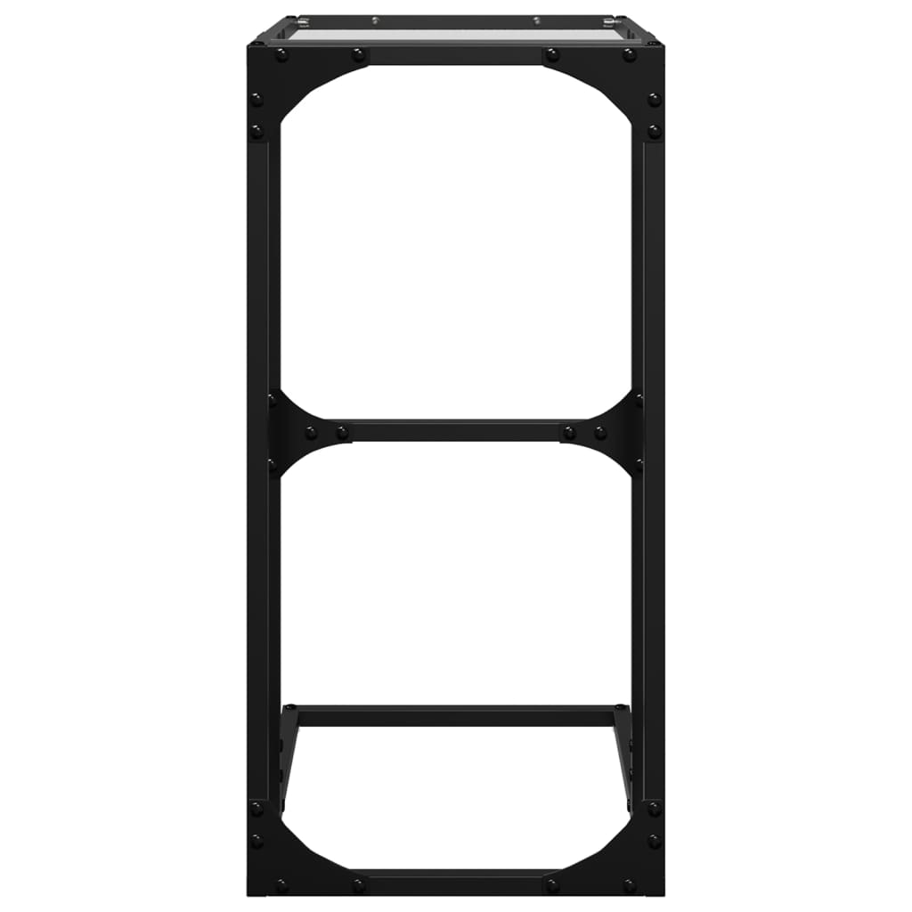 Bijzettafel Met Transparant Glazen Blad 40X30X61,5 Cm Staal