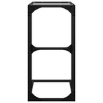 Bijzettafel Met Transparant Glazen Blad 40X30X61,5 Cm Staal