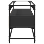 Tv-Meubel Met Glazen Blad 98X35X51 Cm Bewerkt Hout