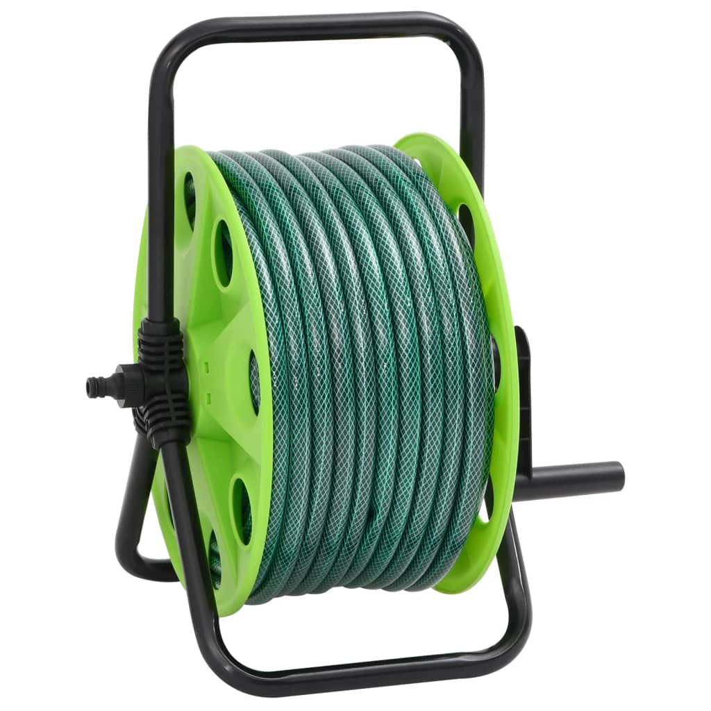 Slanghaspelkar En Slangkoppelset 0,75" Staand 20 M Pvc Groen