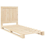 Bedframe Met Hoofdbord Massief Grenenhout 90X200 Cm