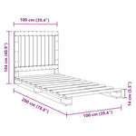 Bedframe Met Hoofdbord Massief Grenenhout 100X200 Cm Groen