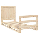 Bedframe Met Hoofdbord Massief Grenenhout 90X200 Cm Groen