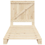 Bedframe Met Hoofdbord Massief Grenenhout 90X200 Cm