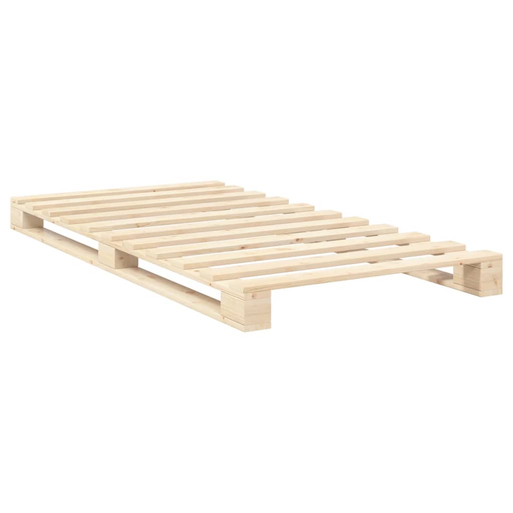 Bedframe Met Hoofdbord Massief Grenenhout 100X200 Cm