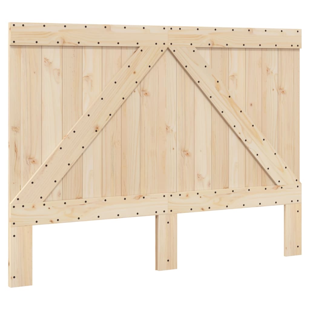 Bedframe Met Hoofdbord Massief Grenenhout Wit 140X200 Cm Groen