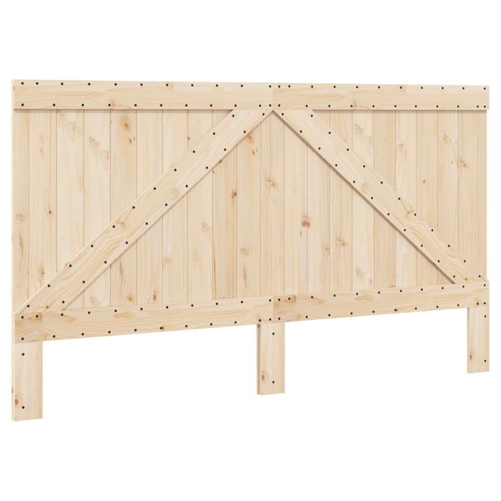 Bedframe Met Hoofdbord Massief Grenenhout 180X200 Cm Wit