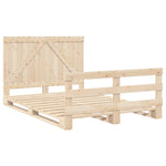 Bedframe Met Hoofdbord Massief Grenenhout 160X200 Cm Groen
