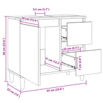Badkamerkast 65X33X60 Cm Bewerkt Hout Kleurig