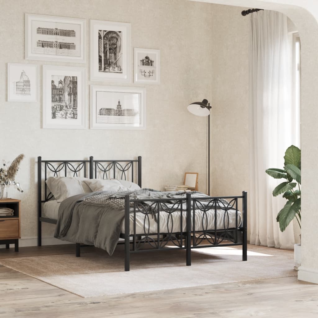 Bedframe Met Hoofd- En Voeteneinde Metaal