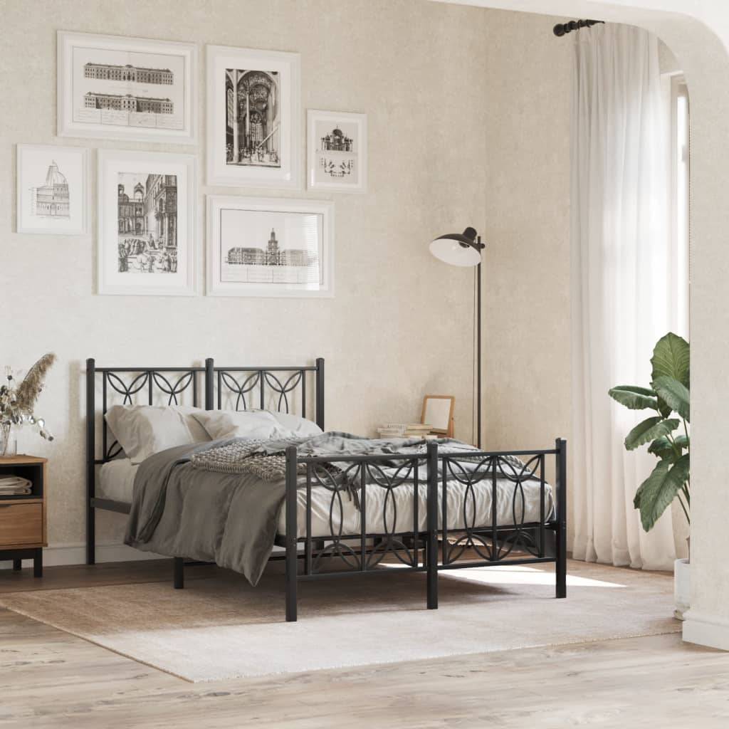 Bedframe Met Hoofd- En Voeteneinde Metaal