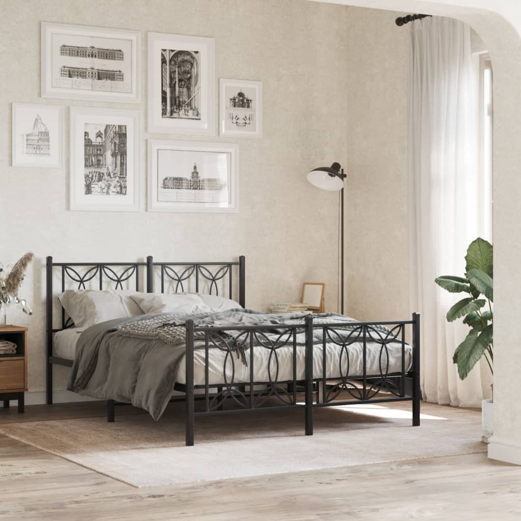 Bedframe Met Hoofd- En Voeteneinde Metaal