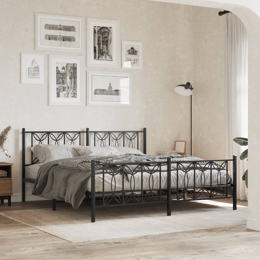 Bedframe Met Voetbord Zonder Matras Metaal