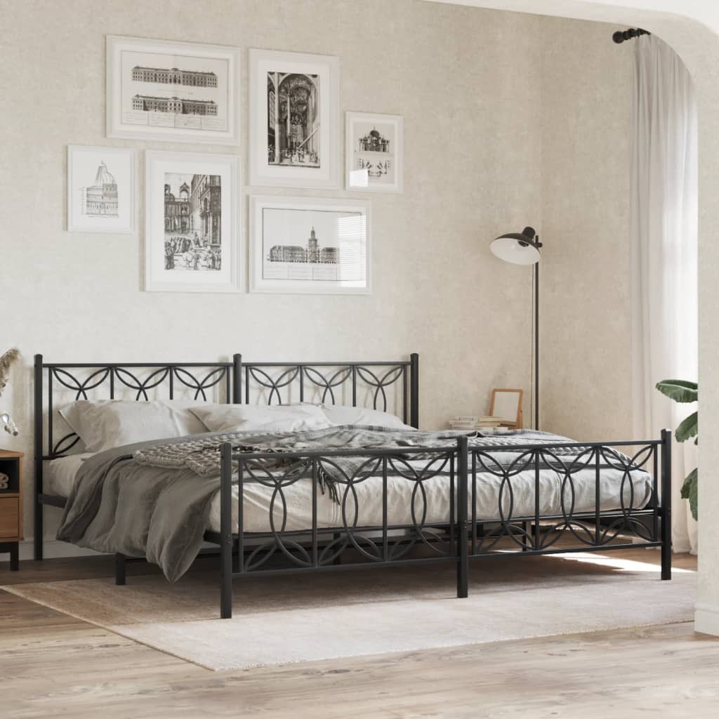 Bedframe Met Voetbord Zonder Matras Metaal