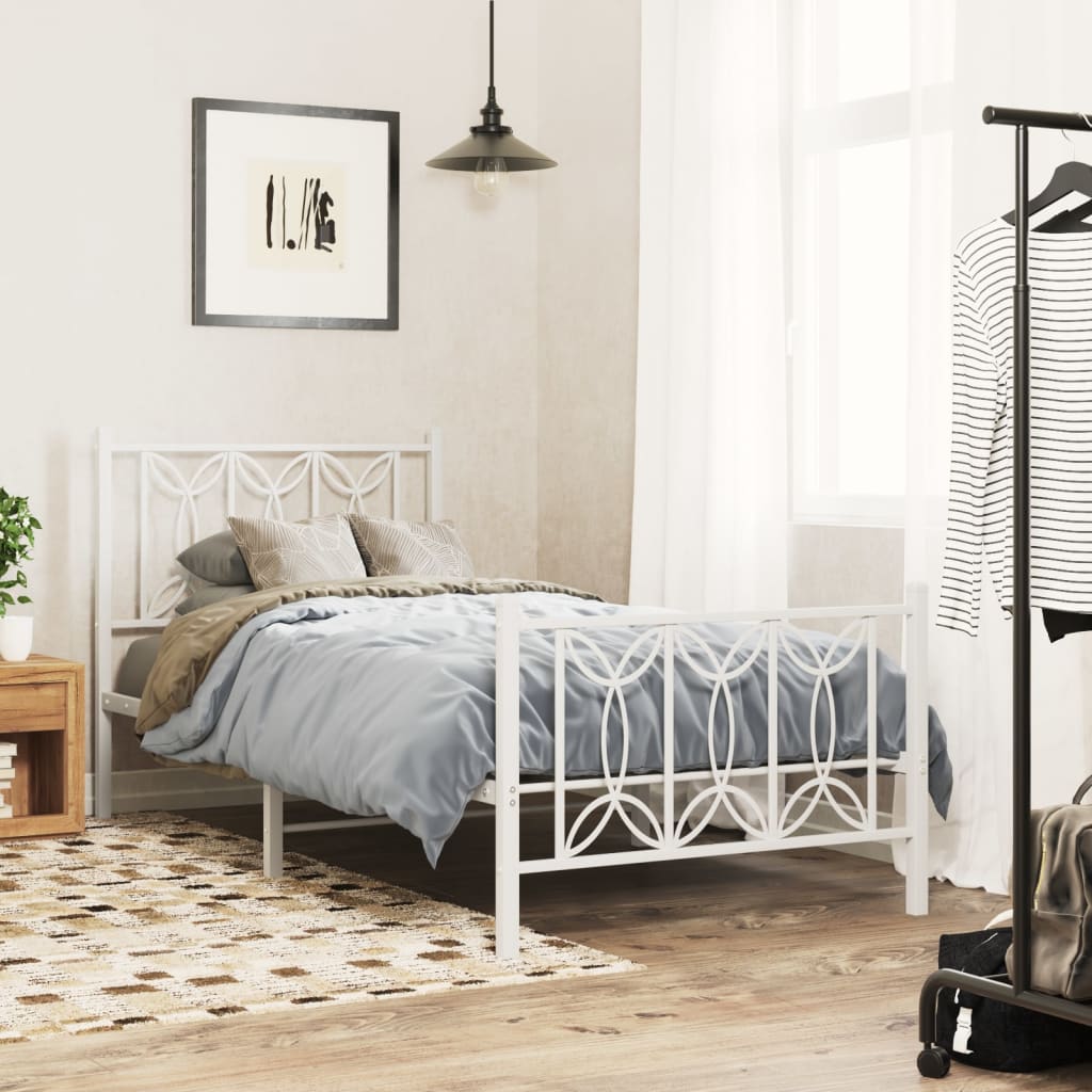 Bedframe Met Hoofd- En Voeteneinde Metaal