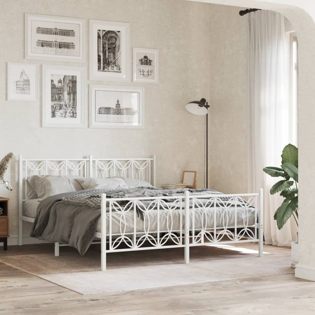 Bedframe Met Hoofd- En Voeteneinde Metaal