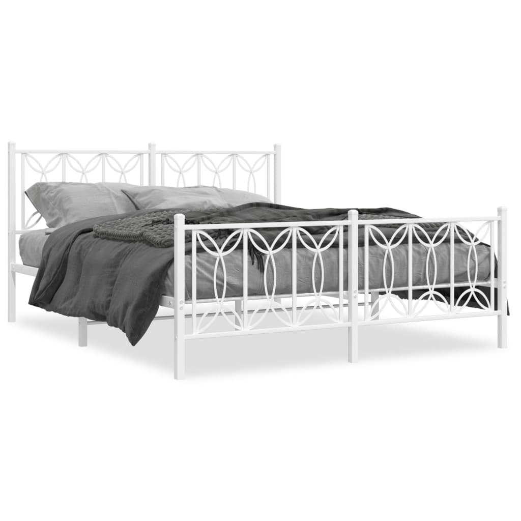 Bedframe Met Voetbord Zonder Matras Metaal