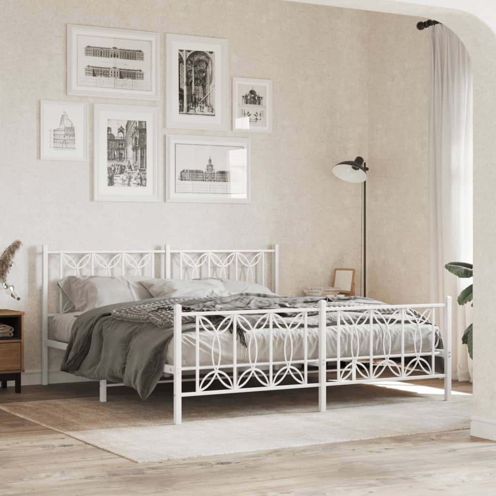 Bedframe Met Hoofd- En Voeteneinde Metaal