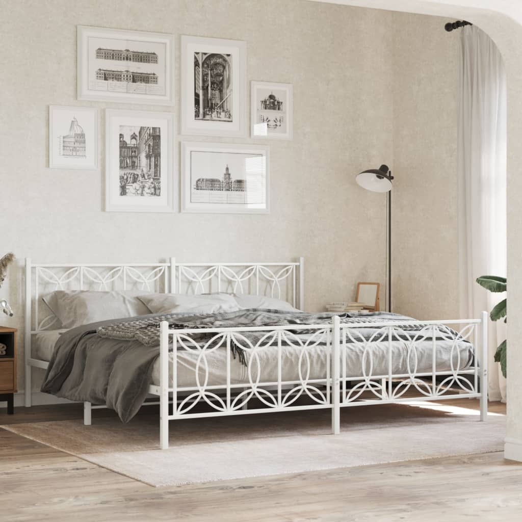 Bedframe Met Voetbord Zonder Matras Metaal