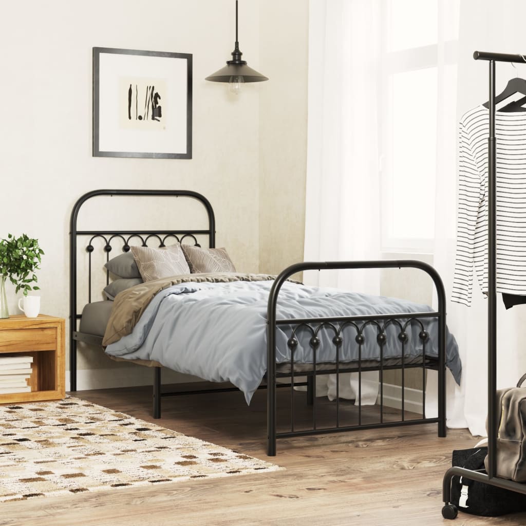 Bedframe Met Hoofd- En Voeteneinde Metaal