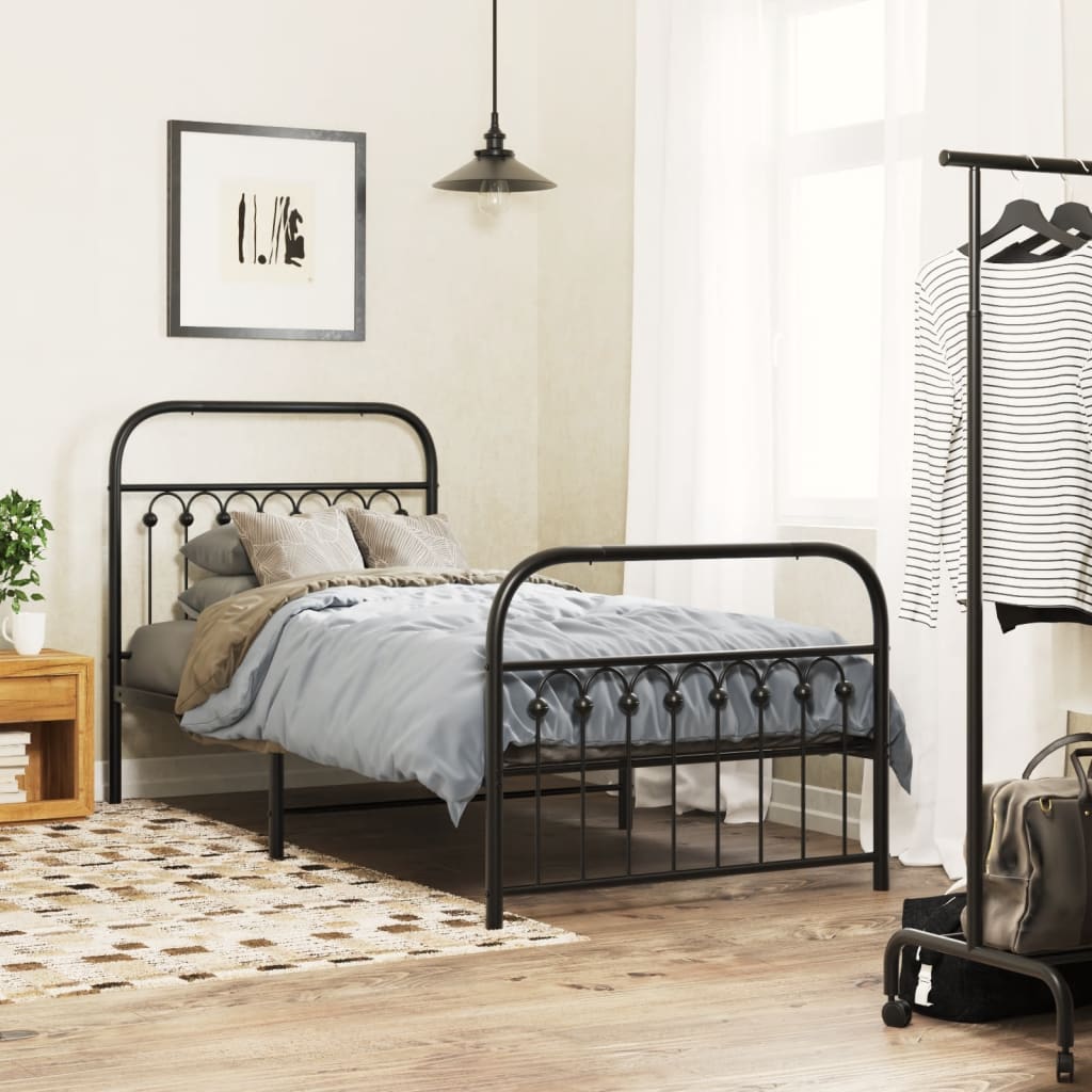 Bedframe Met Hoofd- En Voeteneinde Metaal