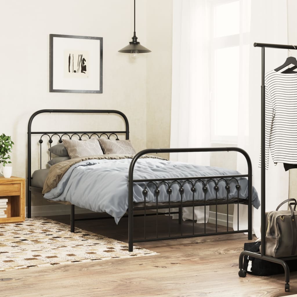 Bedframe Met Hoofd- En Voeteneinde Metaal