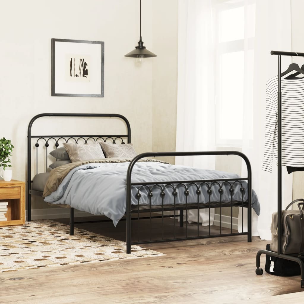 Bedframe Met Hoofd- En Voeteneinde Metaal