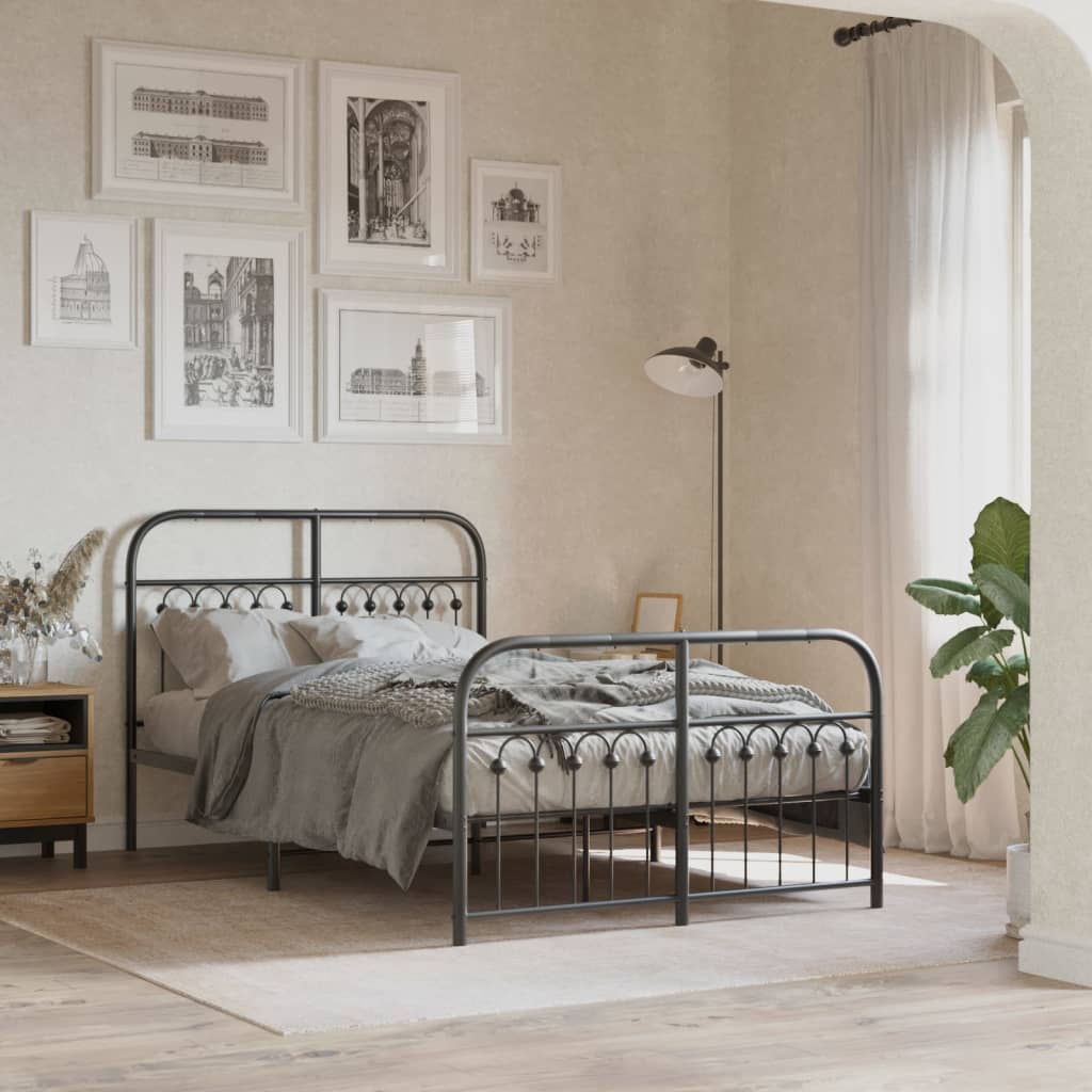 Bedframe Met Hoofd- En Voeteneinde Metaal