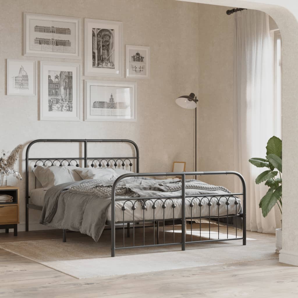 Bedframe Met Hoofd- En Voeteneinde Metaal