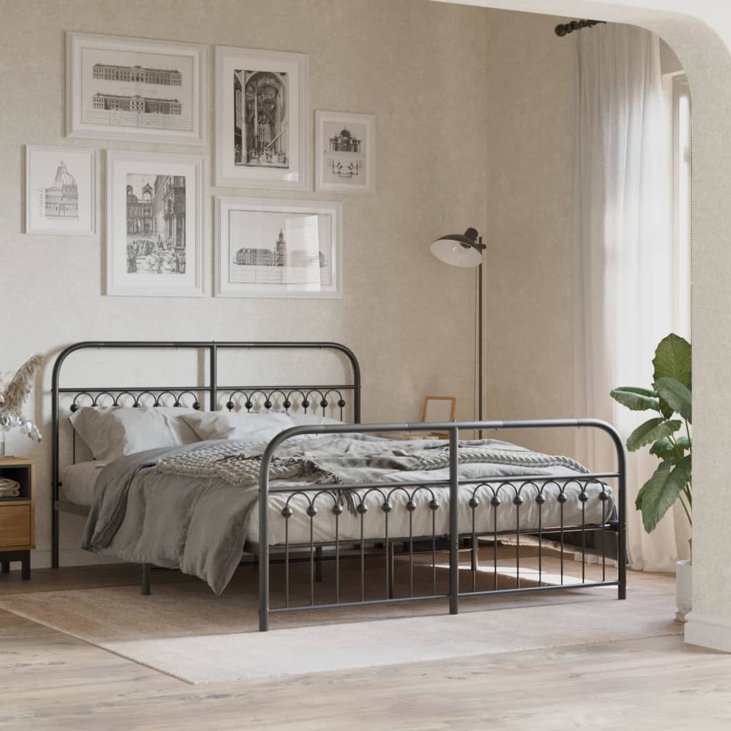 Bedframe Met Hoofd- En Voeteneinde Metaal