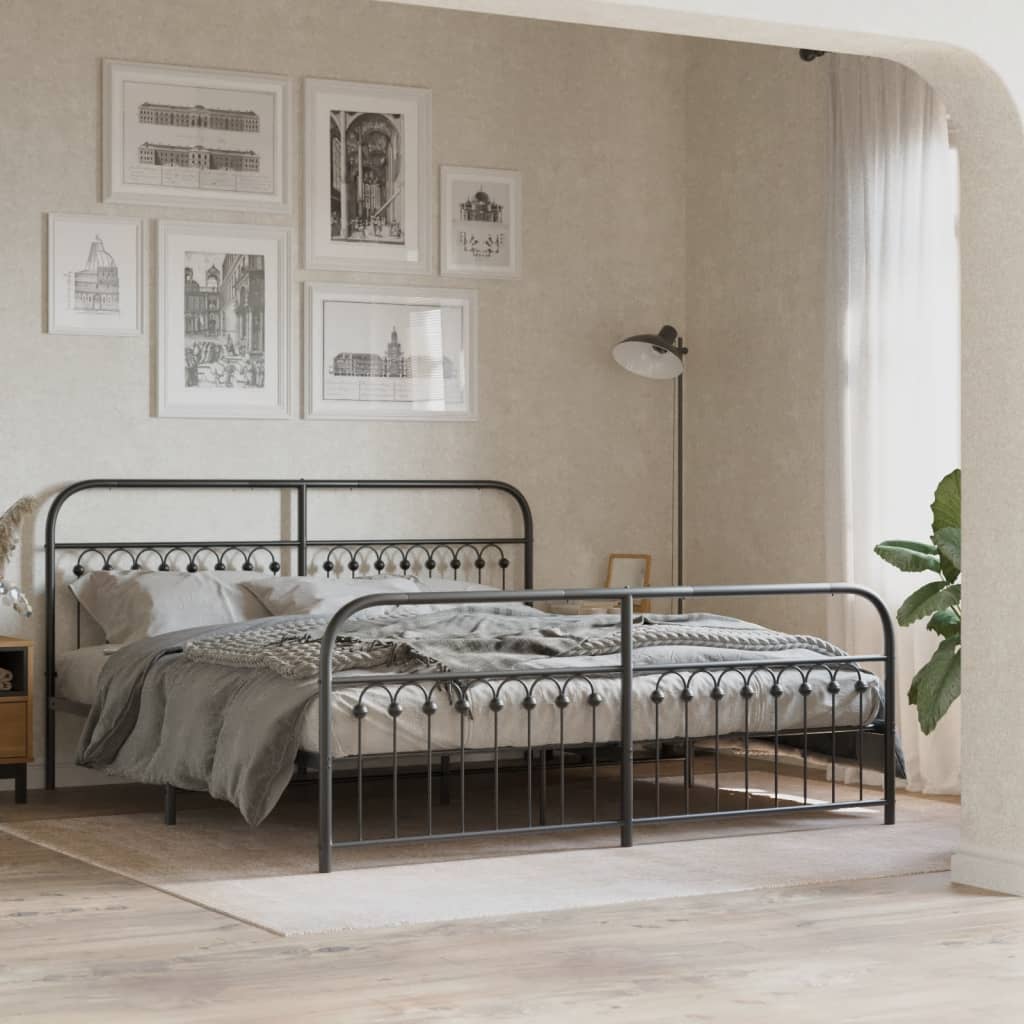 Bedframe Met Hoofd- En Voeteneinde Metaal