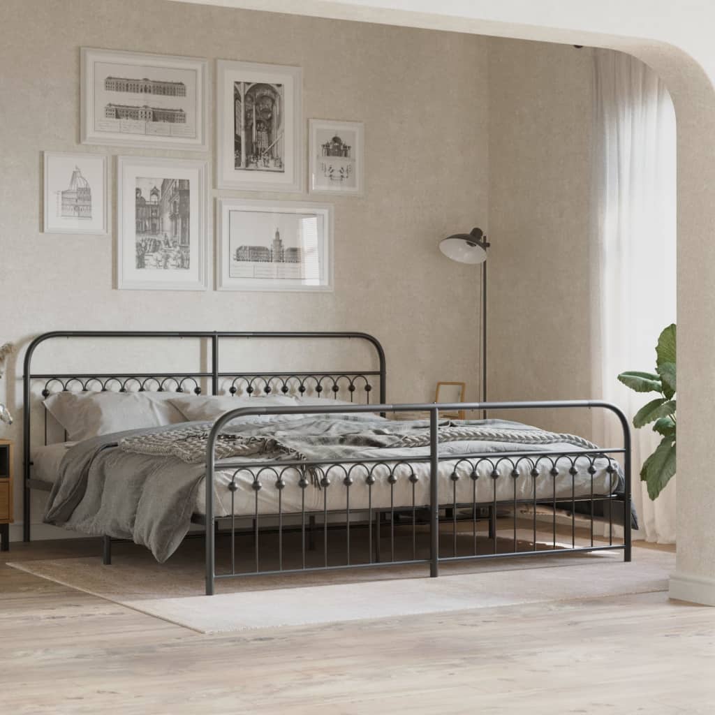 Bedframe Met Hoofd- En Voeteneinde Metaal