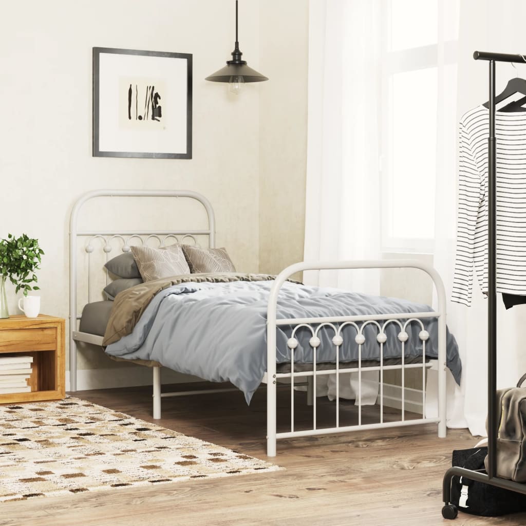 Bedframe Met Hoofd- En Voeteneinde Metaal