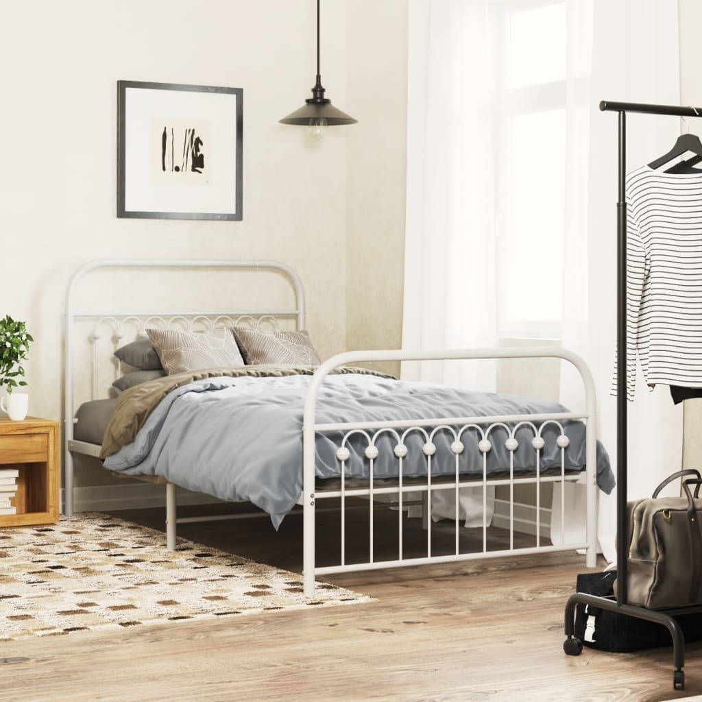 Bedframe Met Hoofd- En Voeteneinde Metaal