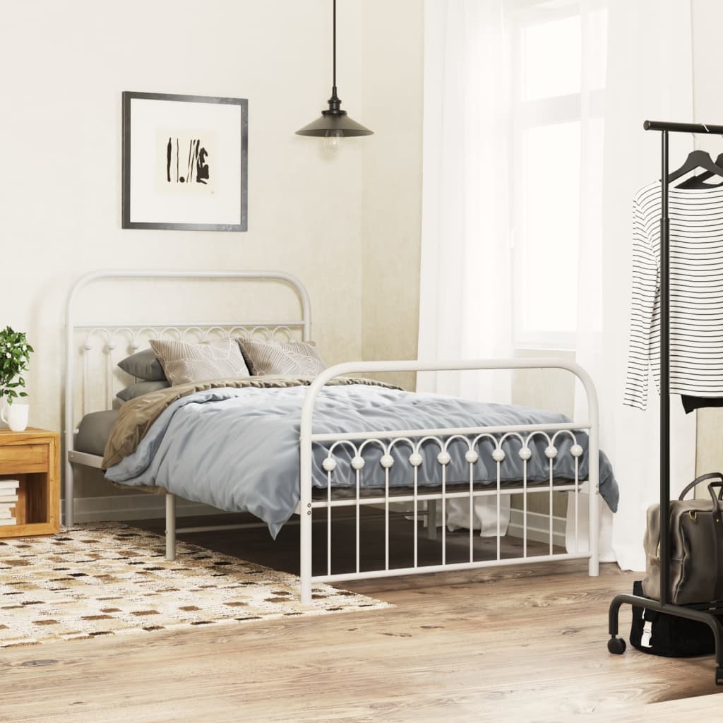 Bedframe Met Hoofd- En Voeteneinde Metaal