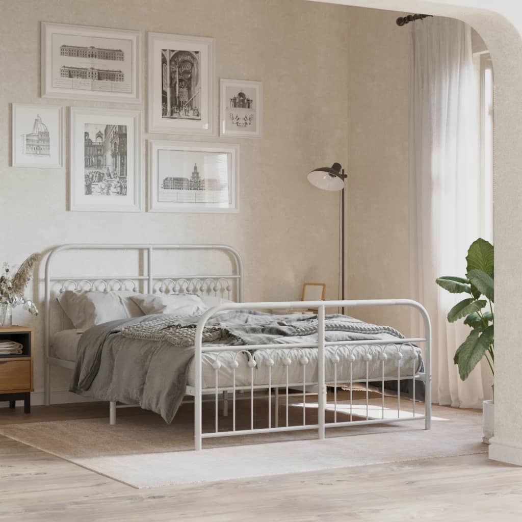 Bedframe Met Hoofd- En Voeteneinde Metaal