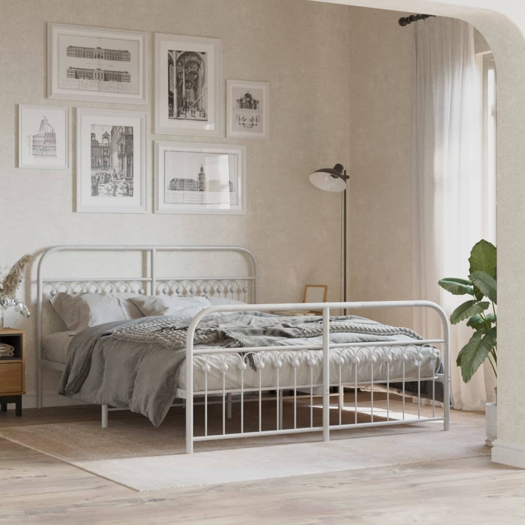 Bedframe Met Hoofd- En Voeteneinde Metaal